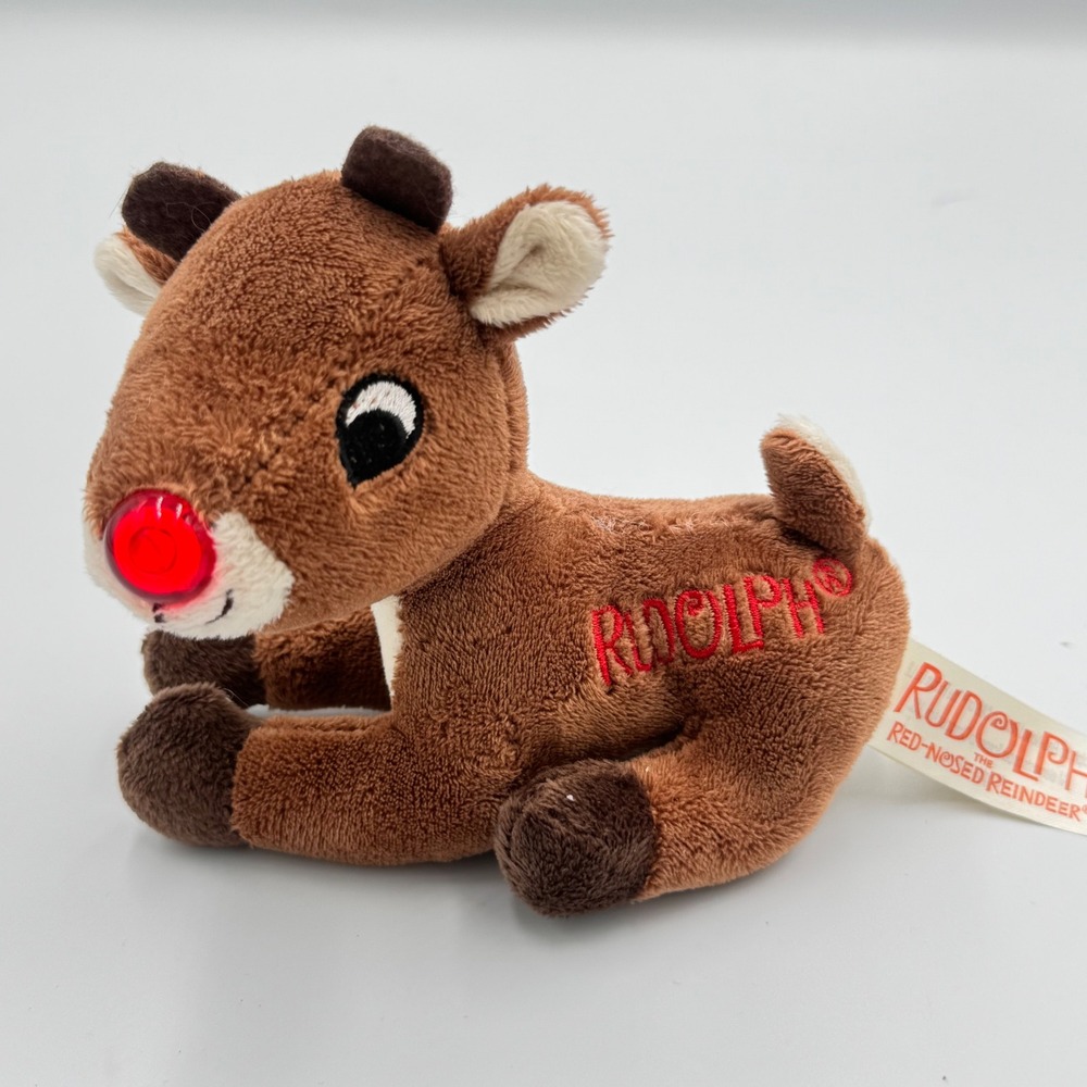 Dan Dee Rudolph the Red-Nosed Reindeer Plush Light-Up Nose Plays Music